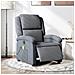 Poltrona Massaggiante Reclinante Elettrica Grigio Scuro Velluto - Foto miniatura 2