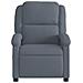 Poltrona Massaggiante Reclinante Elettrica Grigio Scuro Velluto - Foto miniatura 9