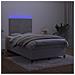 Letto a Molle Materasso e LED Grigio Chiaro 120x190 cm Velluto - Foto miniatura 4