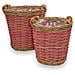 Set Di 2 Vasi Da Fiori In Rattan, Marrone-rosa, Universali - Foto miniatura 2
