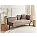 Chaise Longue Versione Destra Chevannes Tessuto Marrone Chiaro - Foto miniatura 1
