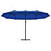 Ombrellone a braccio da giardino azzurro 372 x 198 x 243 cm - Foto miniatura 5