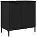 Armadio per Lavabo da Bagno con porta Nero 60,5 x 33,5 x 61 cm - Foto miniatura 1