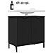 Armadio per Lavabo da Bagno con porta Nero 60,5 x 33,5 x 61 cm - Foto miniatura 3