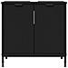 Armadio per Lavabo da Bagno con porta Nero 60,5 x 33,5 x 61 cm - Foto miniatura 6