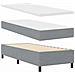 Letto a molle con materasso Grigio chiaro 100 x 200 cm Tessuto - Foto miniatura 7