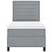 Letto a molle con materasso Grigio chiaro 100 x 200 cm Tessuto - Foto miniatura 8