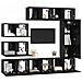 Set mobile TV 8 pcs Rovere nero 30.5 x 30 x 90 cm - Foto miniatura 3