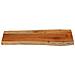 Piano Tavolo 90x40x3,8 cm Rettangolare Legno Acacia Bordi Vivi - Foto miniatura 3