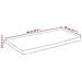 Piano Tavolo 90x40x3,8 cm Rettangolare Legno Acacia Bordi Vivi - Foto miniatura 9