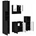 Set di mobili per il bagno con porta 4 pcs Nero 61 x 35 x 64 cm - Foto miniatura 1