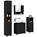 Set di mobili per il bagno con porta 4 pcs Nero 61 x 35 x 64 cm - Foto miniatura 3