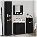 Set di mobili per il bagno con porta 4 pcs Nero 61 x 35 x 64 cm - Foto miniatura 4