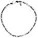 Collana Girocollo In Pelle Nera E Placcata Argento 40cm - Foto miniatura 1