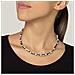 Collana Girocollo In Pelle Nera E Placcata Argento 40cm - Foto miniatura 3
