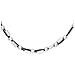 Collana Girocollo In Pelle Nera E Placcata Argento 40cm - Foto miniatura 4