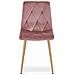 Sedia TYRA in velluto rosa con gambe in legno - Foto miniatura 2