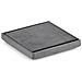 Pouf pieghevole con contenitore - Grigio velluto 38x38x38cm - Foto miniatura 4