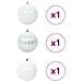 Set di Palle di Natale 3 pcs Bianco Plastica - Foto miniatura 3