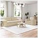 Divano 2 pcs Crema 182 x 80 x 82 cm Tessuto - Foto miniatura 2