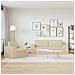 Divano 2 pcs Crema 182 x 80 x 82 cm Tessuto - Foto miniatura 3