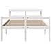 Letto Anziani con Testiera Bianco 120x200cm Legno Massello Pino - Foto miniatura 4