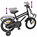 Bicicletta per Bambini 12 Pollici per bambini di 2-4 anni Nero - Foto miniatura 7