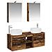 Set di mobili per il bagno 5 pcs Legno antico - Foto miniatura 1
