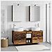Set di mobili per il bagno 5 pcs Legno antico - Foto miniatura 2