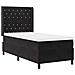 Letto a molle con materasso con led Nero 90 x 190 cm Velluto - Foto miniatura 1