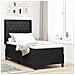 Letto a molle con materasso con led Nero 90 x 190 cm Velluto - Foto miniatura 9