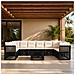 Set Divano da Giardino 11 pz Nero polyrattan - Foto miniatura 5