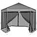 Gazebo Esagonale Pop-Up con 6 Pareti Grigio 3,6x3,1 m - Foto miniatura 1