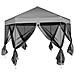 Gazebo Esagonale Pop-Up con 6 Pareti Grigio 3,6x3,1 m - Foto miniatura 5