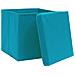 Contenitori con Coperchi 10 pz 28x28x28 cm Azzurro - Foto miniatura 2