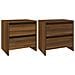 Comodini 2 pz Rovere Marrone 45x34,5x44,5 cm in Truciolato - Foto miniatura 2