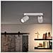 Lampada Da Soffitto Con Due Faretti Pongee Bianco 82x240x122 Mm Metallo - Foto miniatura 1