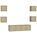 Set di Mobili Porta TV 6 pz Rovere Sonoma in Legno Multistrato - Foto miniatura 1