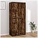 Armadio Rovere Fumo 90x52x200 Cm In Legno Multistrato - Foto miniatura 1