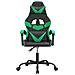 Sedia Da Gaming Nera E Verde In Similpelle - Foto miniatura 3