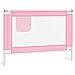 Sponda Letto di Sicurezza per Bambini Rosa 90x25 cm in Tessuto - Foto miniatura 2
