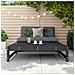 Poggiapiedi Da Giardino 120x80 Cm Legno Massello Di Pino Nero - Foto miniatura 3