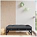 Poggiapiedi Da Giardino 120x80 Cm Legno Massello Di Pino Nero - Foto miniatura 1