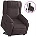 Poltrona Alzapersona Reclinabile Marrone Scuro In Tessuto - Foto miniatura 2