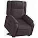 Poltrona Alzapersona Reclinabile Marrone Scuro In Tessuto - Foto miniatura 3