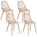 Set Di 4 Sedie Montello Beige - Foto miniatura 2