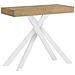 Consolle allungabile 90x40/300 cm Krack quercia natura gambe bianche - Foto miniatura 1