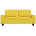 Divano A 2 Posti Giallo Chiaro 140 Cm In Tessuto - Foto miniatura 3