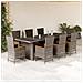 Set Da Pranzo Da Giardino 9 Pz Con Cuscini In Polyrattan Grigio - Foto miniatura 1