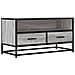 Mobile Tv Grigio Sonoma 80x34,5x40 Cm Legno Multistrato Metallo - Foto miniatura 2